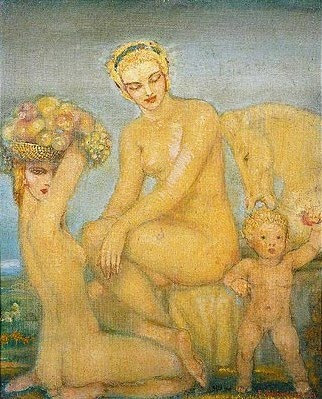 Art Deco Painting by Federico Beltrán Masses Spanish Artist