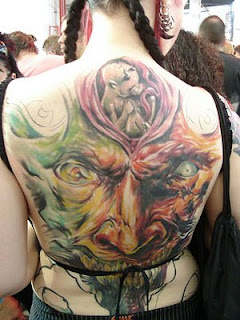 Japanese Tattoo on Full Back Girl