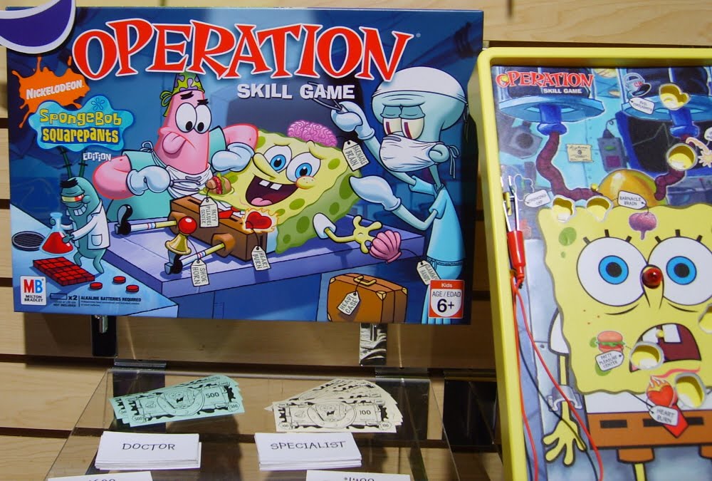 spongebob operation game pictures to pin on pinterest nightmare before christmas monopoly pieces
