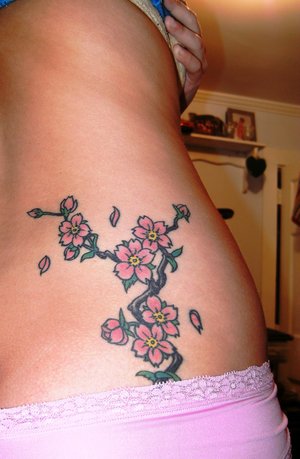 Cherry Blossom Branch Tattoo by *WildSpiritWolf on deviantART