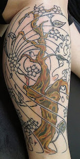 Calf Japanese Tattoos With Image Cherry Blossom Tattoo Designs Especially Calf Japanese Cherry Blossom Tattoo Gallery Picture 5