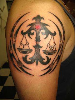 A Men Tattoo With Libra Tattoos Design Picture 1