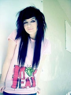 Emo Hair Styles With Image Emo Girls Hairstyle With Black Long Emo Hair Picture 2