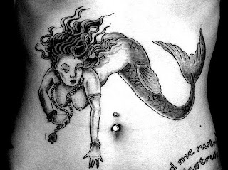 Belly Mermaid Tattoo Design