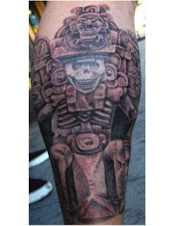 Calf Aztec Tattoo Design