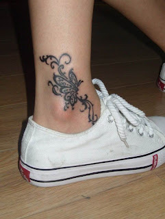 Ankel Tribal Butterfly Tattoo Design