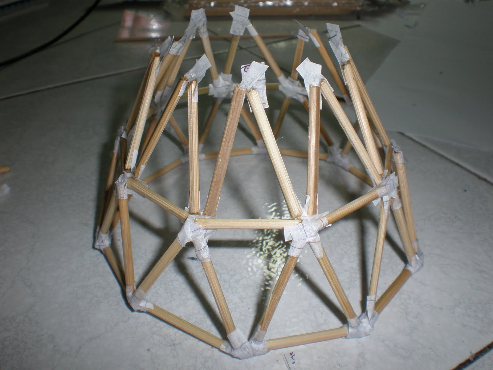 PERTAMAX GEODESIC DOME USING BAMBOO SATAY STICK 2V