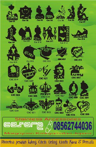 CSC 01 - CSC 035 : LIONTIN NAMA GAMBAR