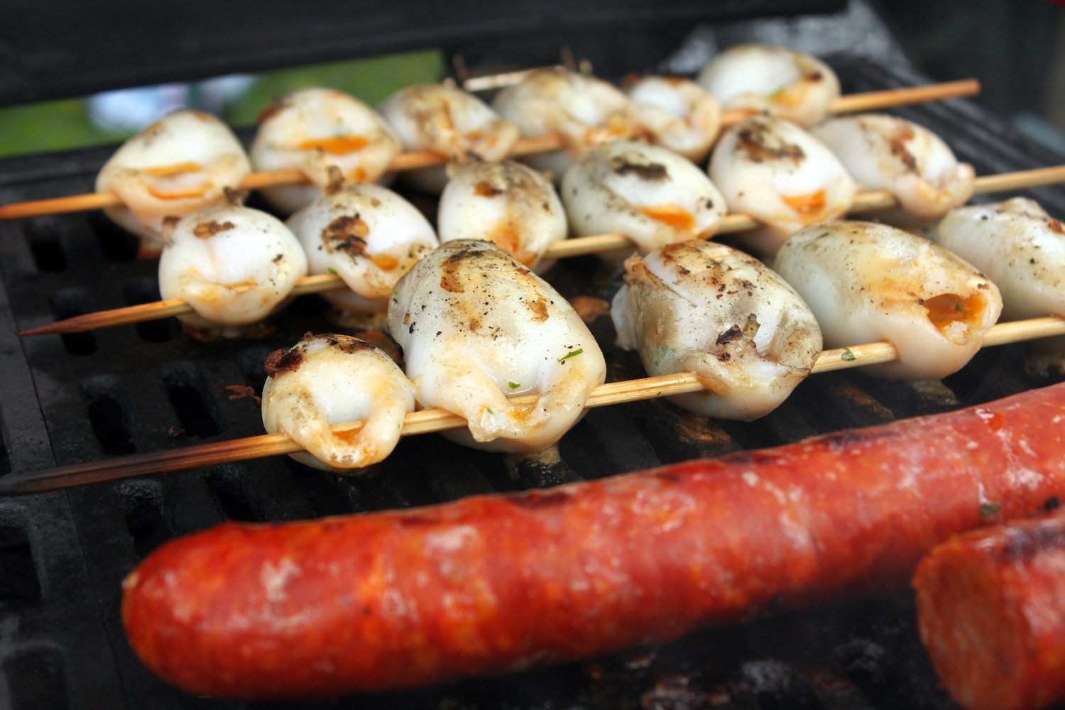 There's a Newf in My Soup! Our Portuguese Picnic Table Overfloweth