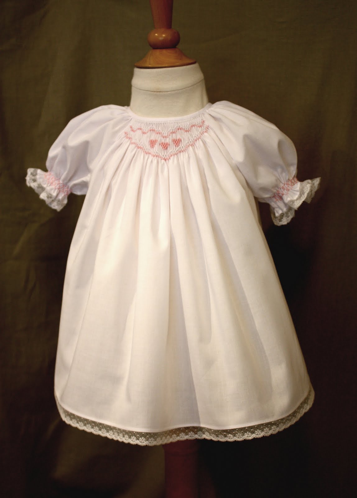 valentine's day smocked dress