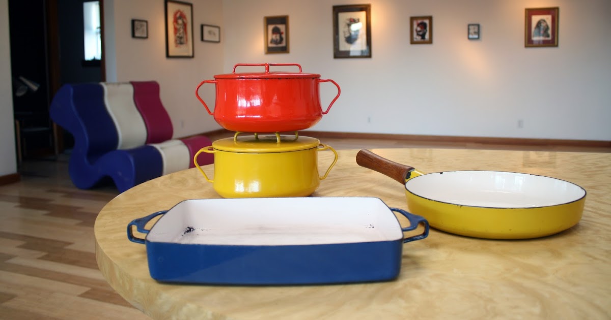 DOUGLASCAIN Vintage Dansk Kobenstyle Enamel Cookware Designed By Jens Quistgaard.