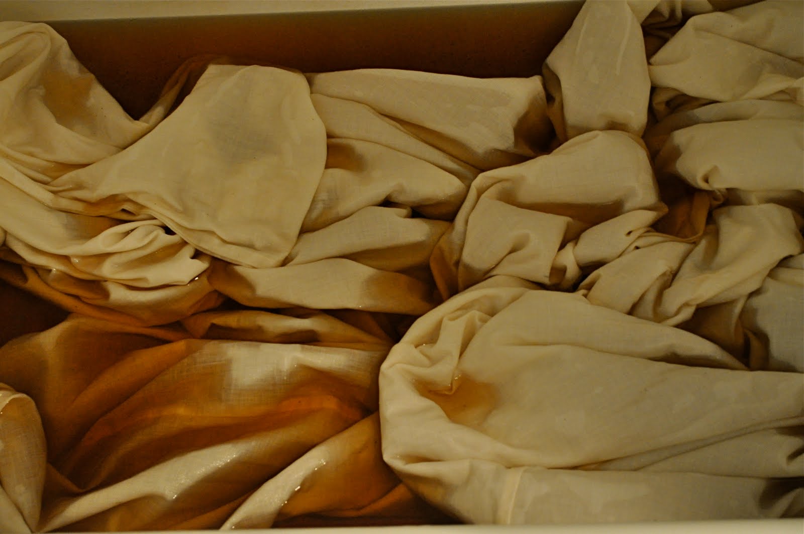 green ink DIY Teastain Fabric