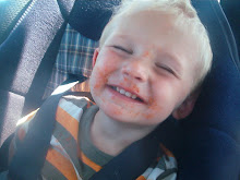 Messy face... Ry ate a small bag of cheetos