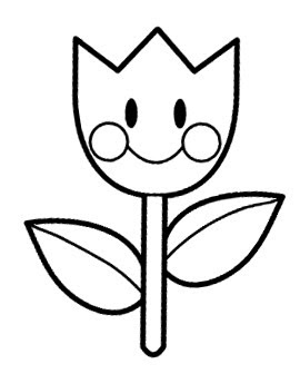 flor para pintar lirio sorridente desenhos para colorir