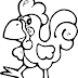 Galo para Colorir comico - Desenhos de animais para imprimir