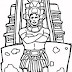 Homem Azteca para Colorir - Imagens de História para Imprimir