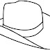 Chapeu de Cowboy para Colorir - desenhos de roupas para imprimir