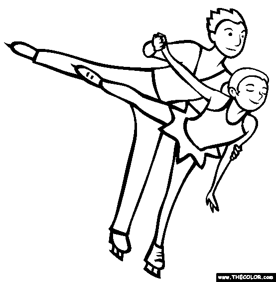 Desenhos para colorir de patinação artística nos jogos olímpicos