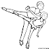Patinagem artistica para Colorir - Desenhos de desportos para imprimir