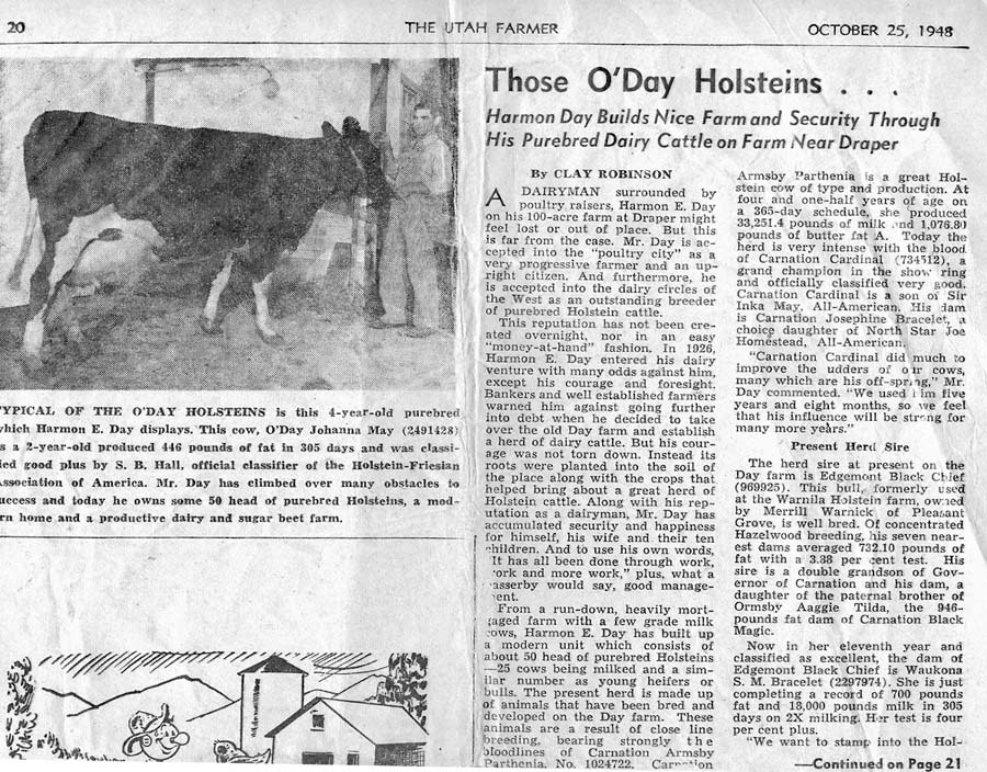 Draper's Day Dairy Barn HISTORY
