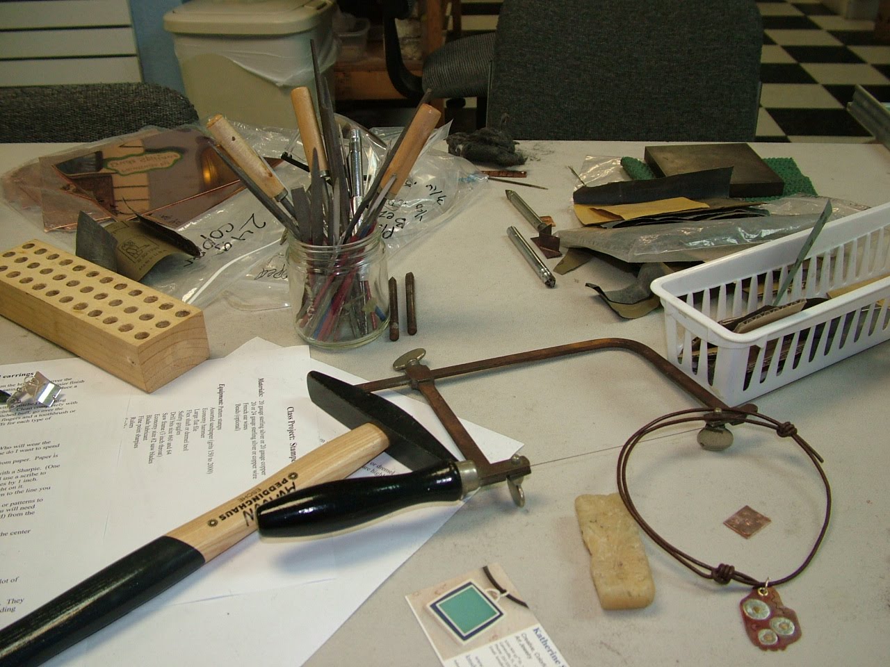 handmade resin jewelry by Katherine Swift Teaching jewelry making classes