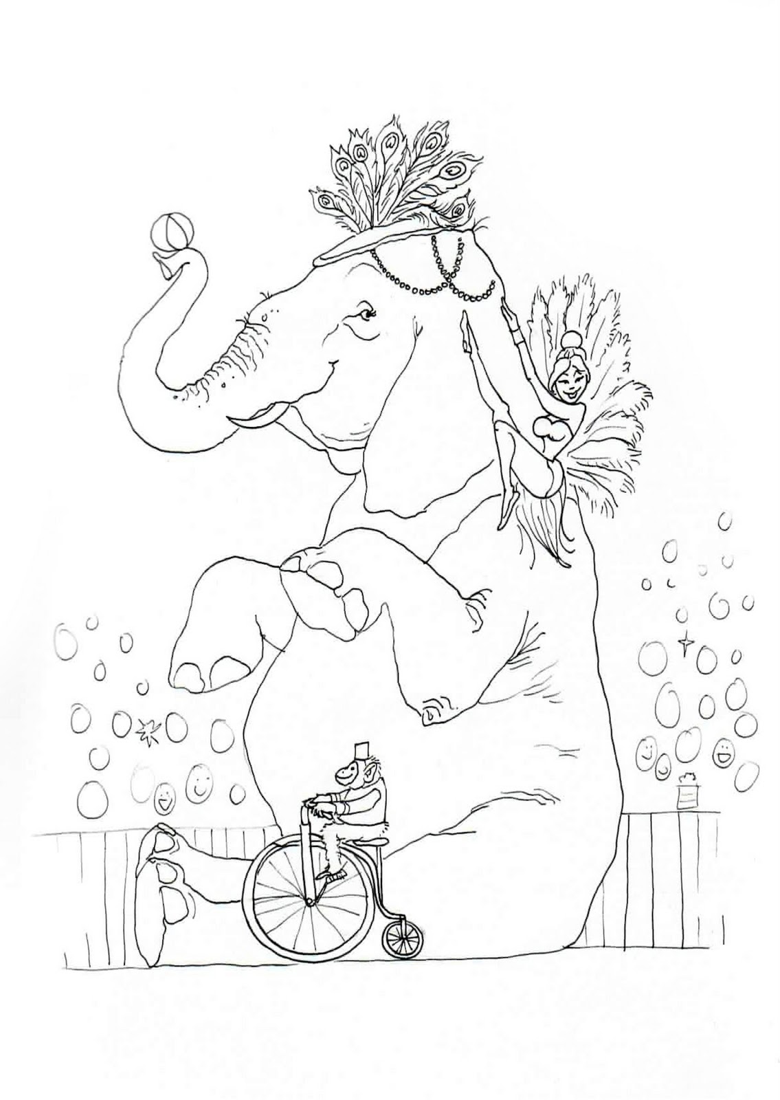 Art Of Amy Hood Circus Elephant Illustrations Hilary Knight