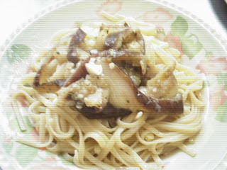 Spaguetti con vinagreta de berenjenas Spaguetti con vinagreta de berenjenas