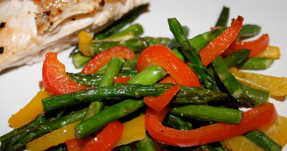 Things I Like To Make Roasted Asparagus and Bell Peppers