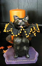 Black Cat, clay sculpture