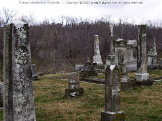Pioneer cemetery at Golconda, IL