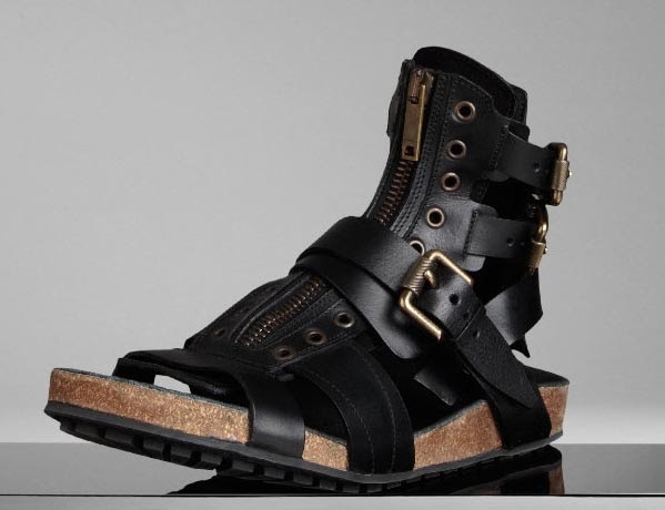 target black heel sandals