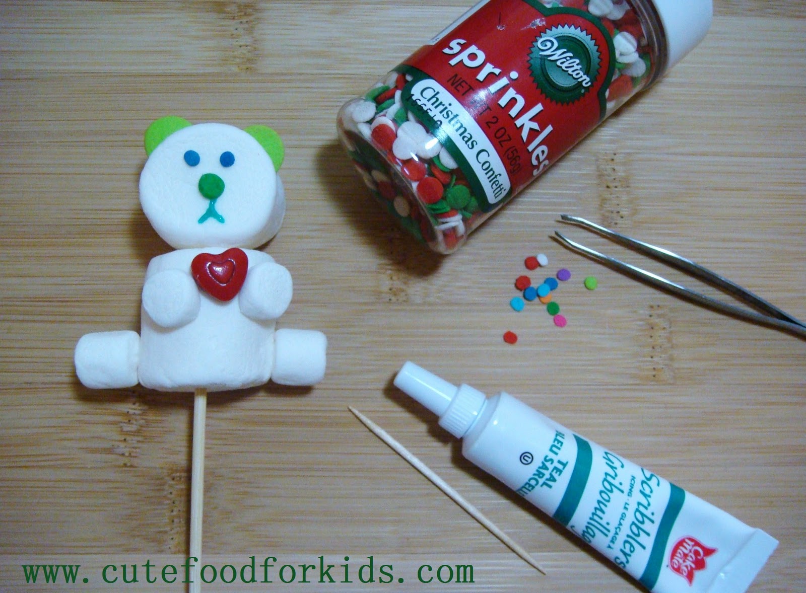 Cute Food For Kids? Marshmallow Pop Teddy Bear