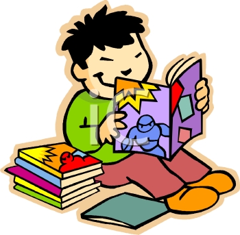 Children reading Clipart