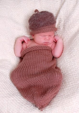 Bright Family Farm: Acorn Swaddle Sac and Cap knitting pattern