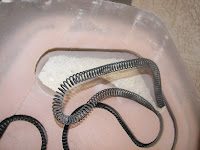 Damaged glass kiln firebrick lid