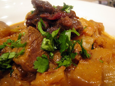 Goan Curried Beef with Coconut Milk, Vinegar and Potatoes