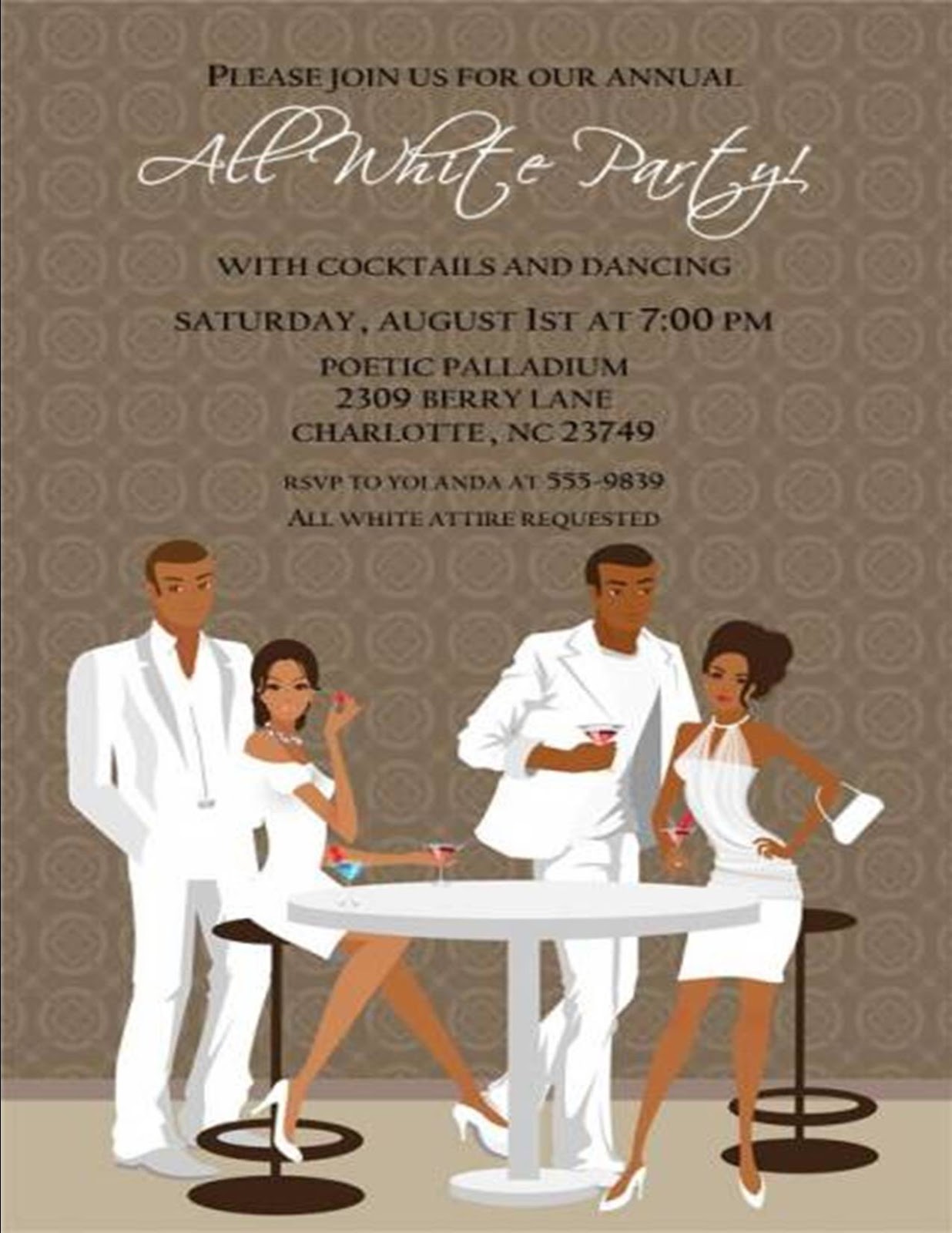 white party invite