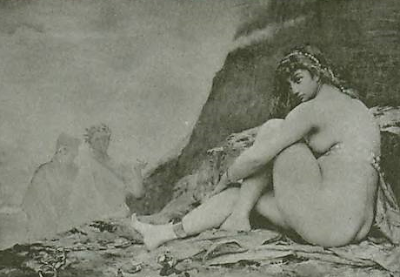 'I warned you this place was a dump, boys!' - Laïs in Hades, by Gustav Cortos, print by Luis Falero, c.1902 - public domain, via Wikimedia Commons 'I warned you this place was a dump, boys!' - Laïis in Hades, by Gustav Cortos, print by Luis Falero, c. 1902 - public domain, via Wikimedia Commons
