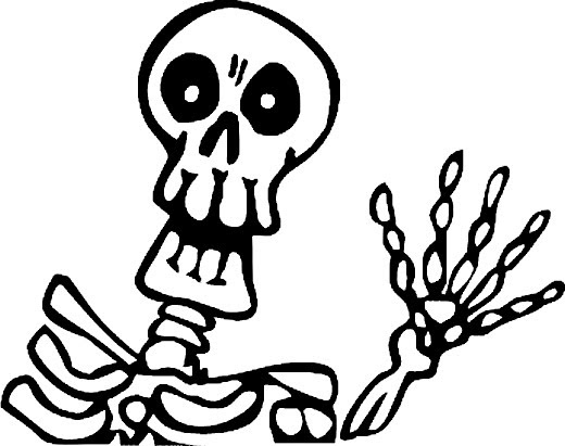 halloween coloring pages: Halloween Skeleton Coloring Pages, Free