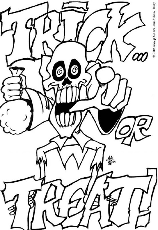 Free-Halloween-Trick-or-Treating-Coloring-Page. title=