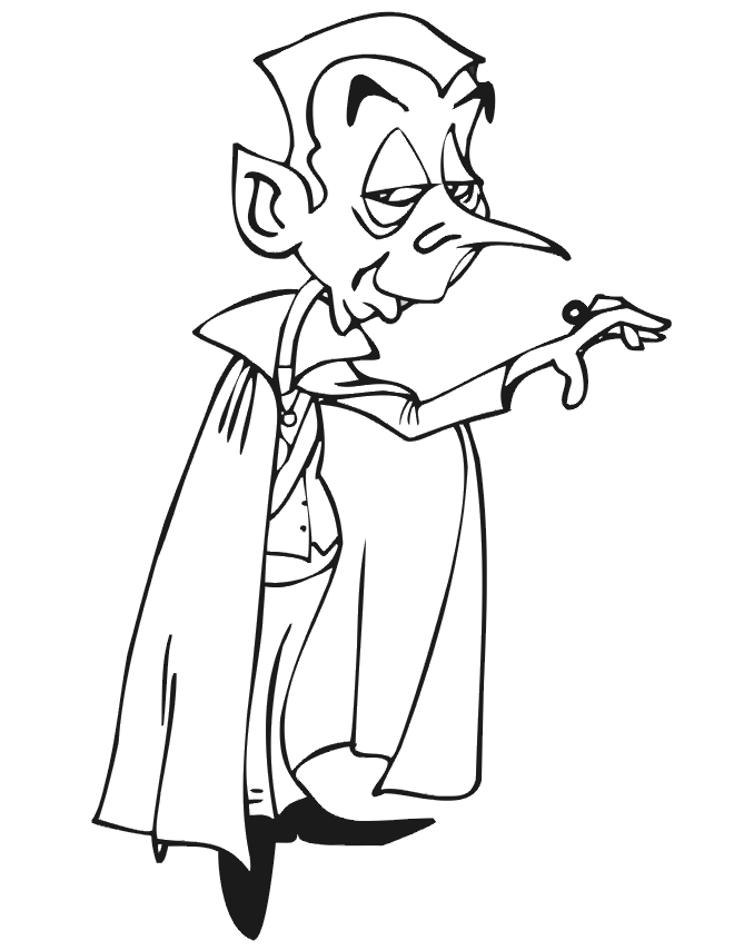 halloween coloring pages: Dracula Coloring Pages