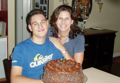 celebrating a birthday with chocolate cake