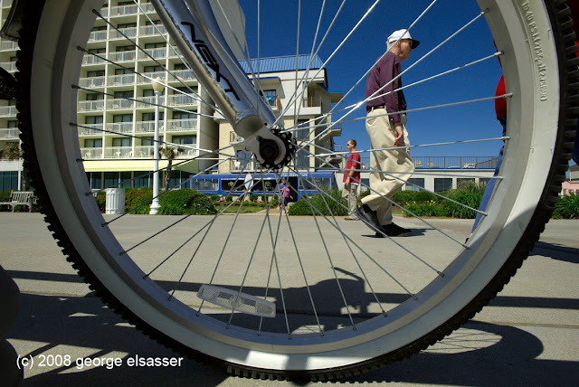 "people walking on a boardwalk"  (c) 2008 george elsasser