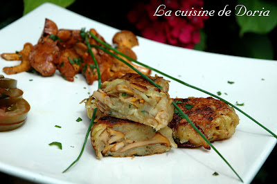 La Cuisine De Doria Galettes De Pommes De Terre Aux Girolles