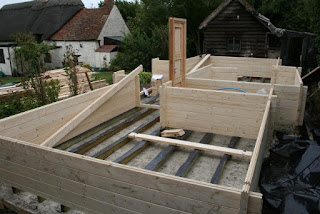 helsinki log cabin instalation