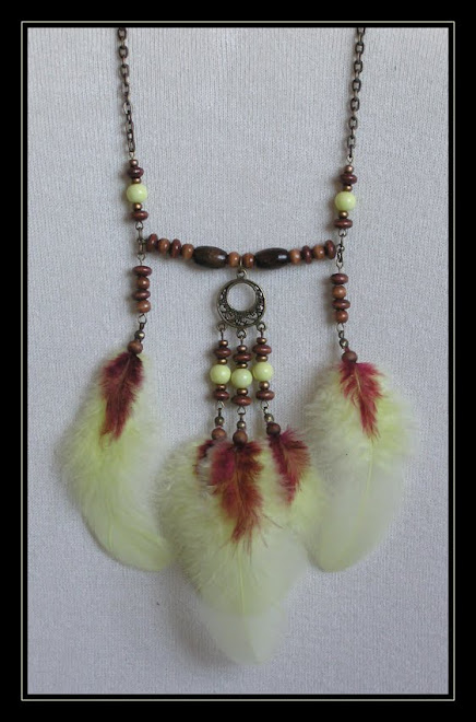 Lime and Burgundy Necklace