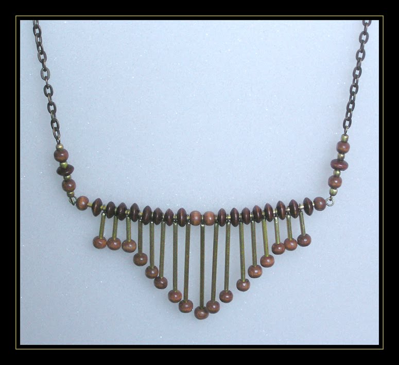 Bronze and Wood Necklace (art.2.6)
