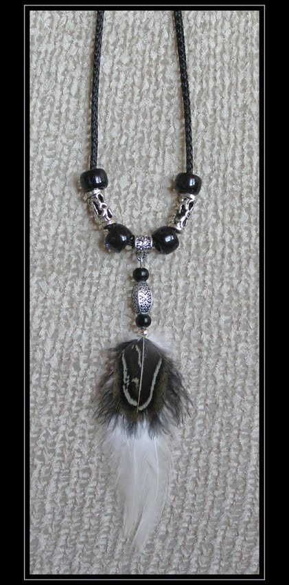 Small Black Rooster Necklace