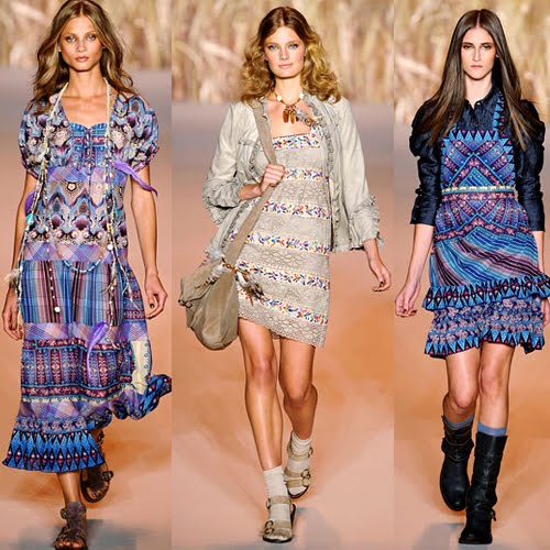 Anna Sui Fashion Week 2011. Ethnic bohemian from Anna Sui.