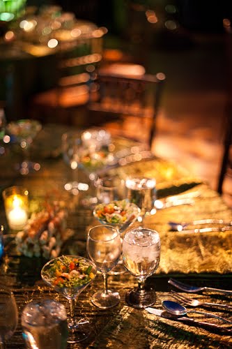 The tables shone beautifully